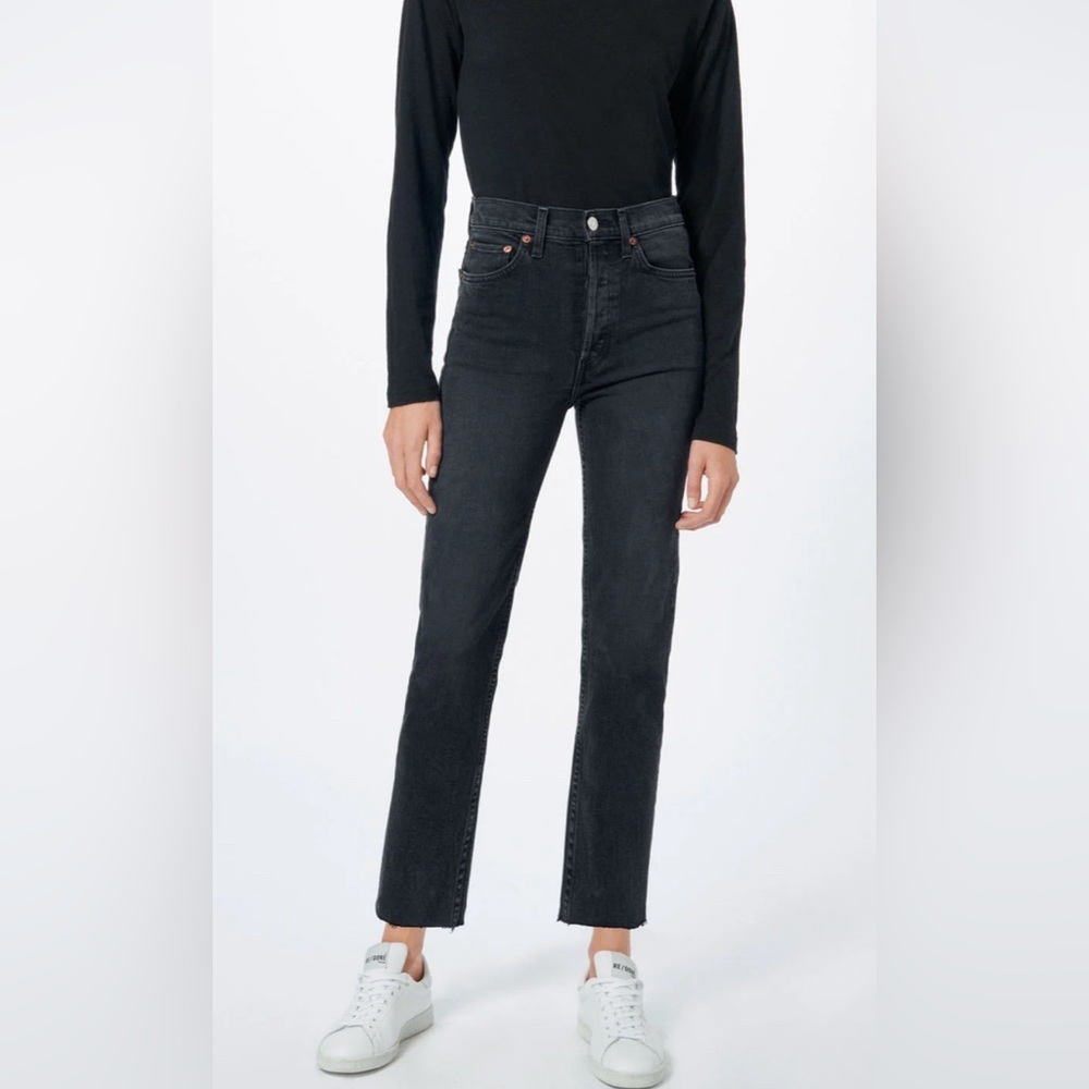 REDONE COMFORT STRETCH HIGH RISE STOVE PIPE - Black